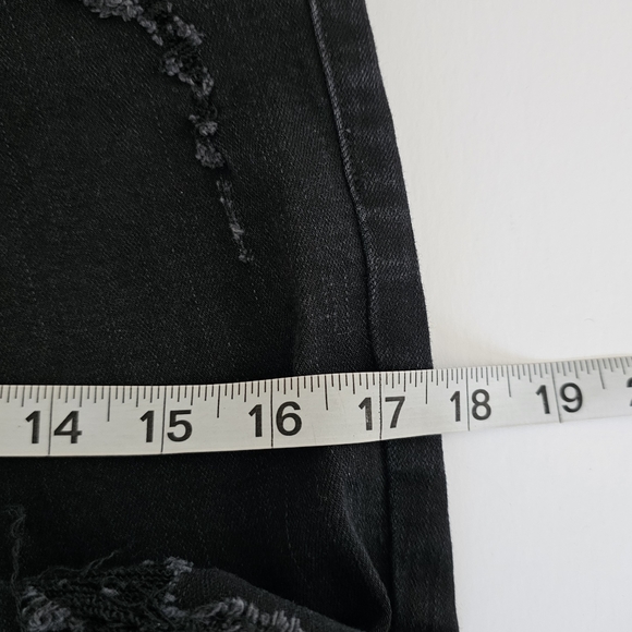 Kancan Black Hazy Mid Rise Ankle Skinny Jeans Size 7/27 - Picture 11 of 12
